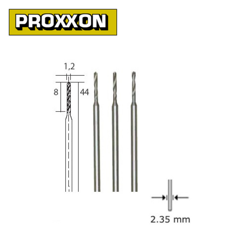 Proxxon HSS Drill 1,2mm 3pcs 28856